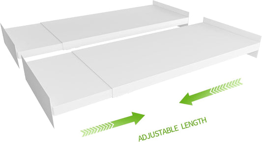 Expandable Closet Shelf Organizer, Adjustable Shelves Organizer, Storage Shelving Rack DIY Divider RV Separator for Cabinet Pantry Wardrobe Cupboard Kitchen, 2 Pack, X-Large