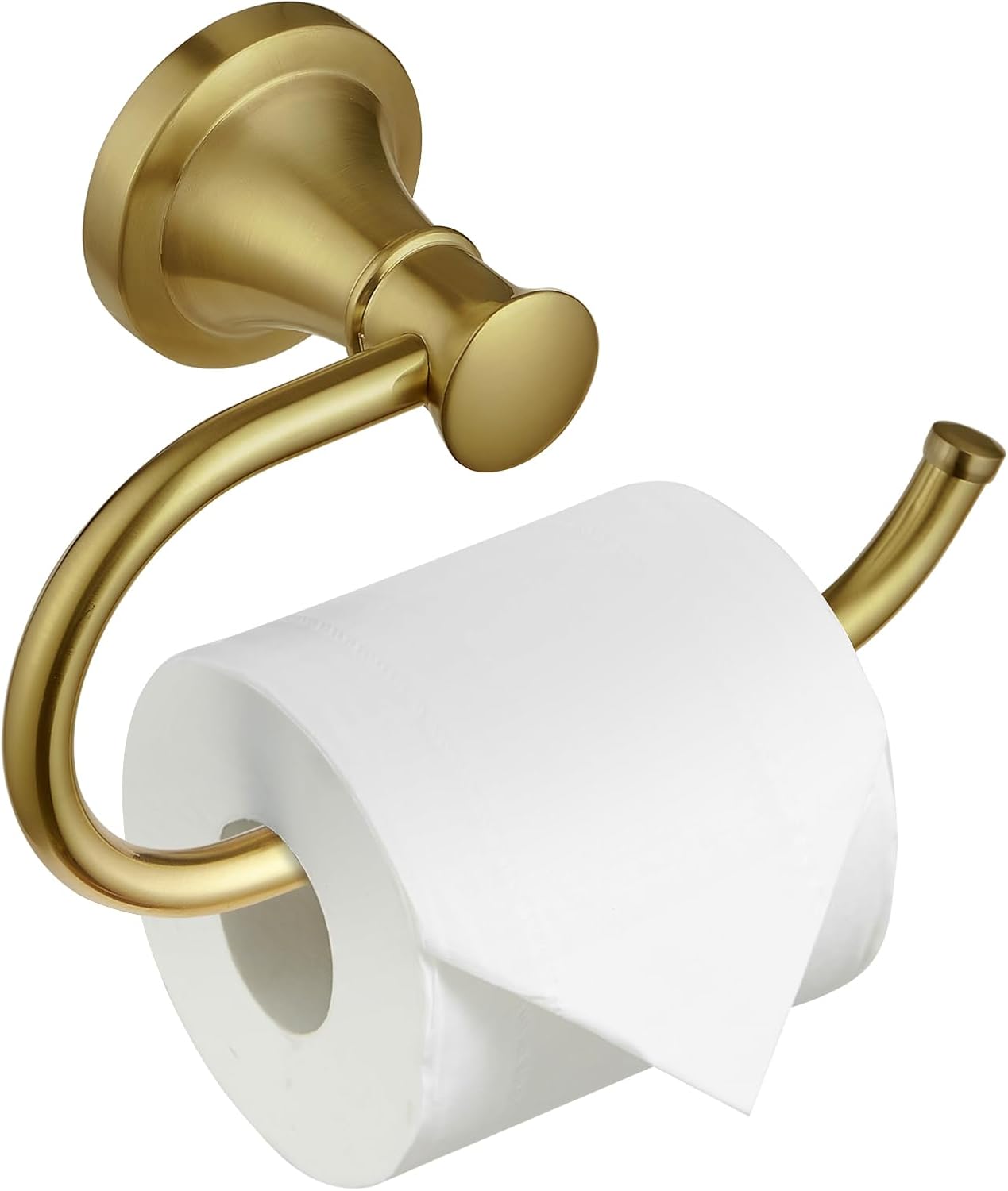 BESy Brushed Gold Toilet Tissue Paper Holder Brushed Gold Bathroom Accessories Toilet roll Paper Hanger, Wall Mounted, Rustproof