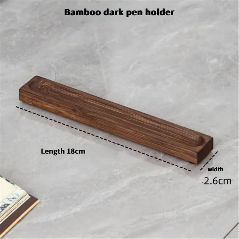 Pen holder Organizer of Office desks,Walnut Desk Pen Stand,Wave Pen Tray Office Accessory,Teacher Gifts,Suitable for School,Home,Office Desktop Office Art Accessories (Walnut, 1 Grid)