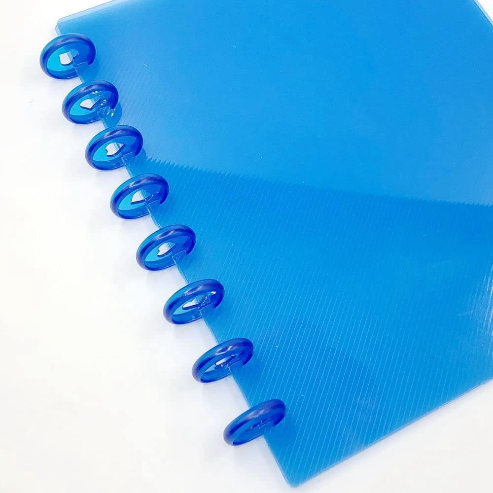 100pcs Planner Expander Discs 0.94Inch Book Binding Disc For Discbound Notebook Accessories Heart Binder Rings(Transparent Blue,0.94inch/24 mm)