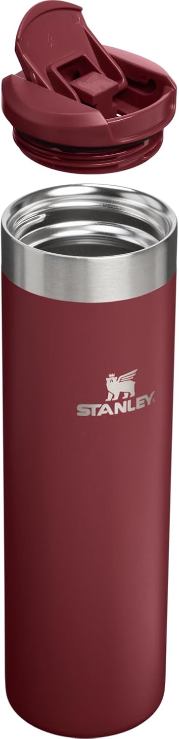 Stanley AeroLight Transit Bottle 20 oz | Locking Drink Through Lid | Leak Resistant Water Bottle or Coffee Travel Mug | Lightweight Insulated Stainless Steel | BPA-Free | Cranberry