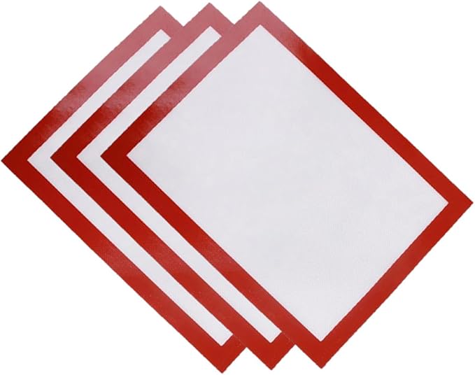 3 Pcs Non-stick Silicone Baking Mats Professional Grade Flexible Pastry Liners with Strong Adsorbability for Oven Microwave and Fridge Use