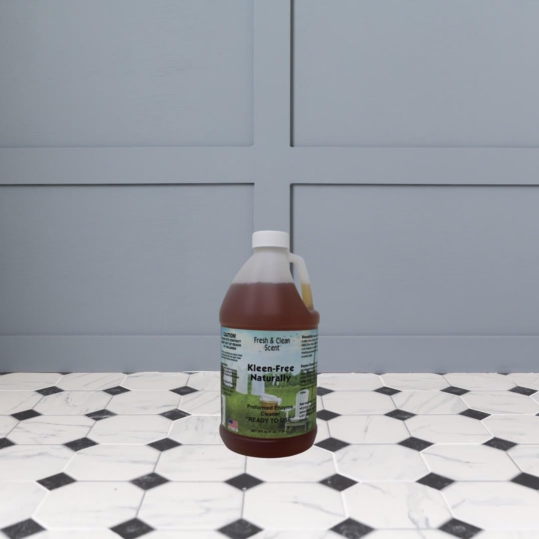 Naturally Preformed Enzyme Cleaner, Enzyme Solution, Multi-Purpose Cleaner, Laundry Additive and More - Concentrate-Fresh and Clean Scent-64oz