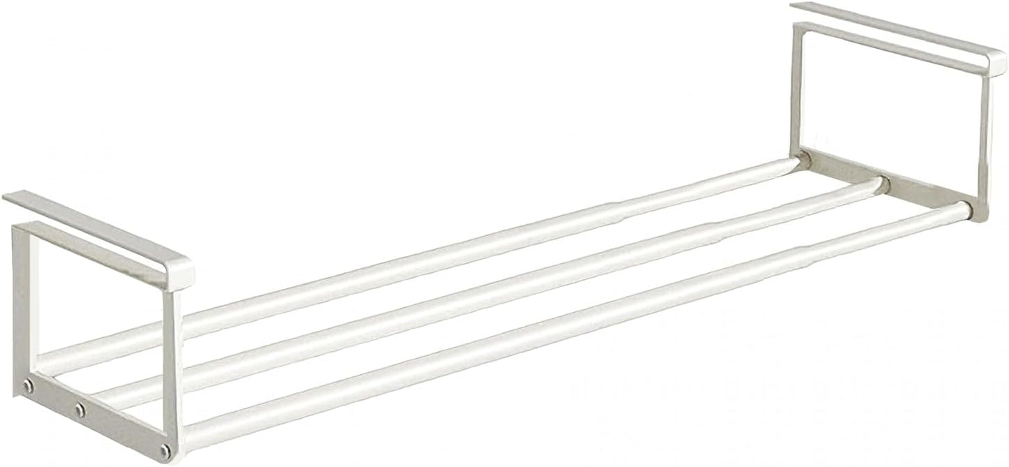 Expandable Shoe Rack Organizer - Adjustable Shoe Rack & Under Cabinet Shelf - for Shoe or Clothing Storage and Organization, Under Shelf Storage (White,1 Pcs)