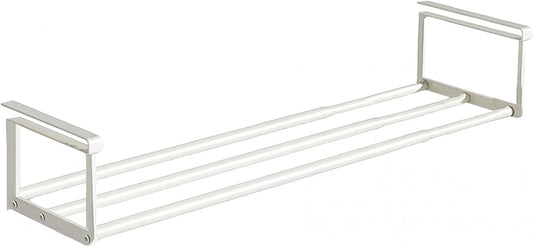 Expandable Shoe Rack Organizer - Adjustable Shoe Rack & Under Cabinet Shelf - for Shoe or Clothing Storage and Organization, Under Shelf Storage (White,1 Pcs)