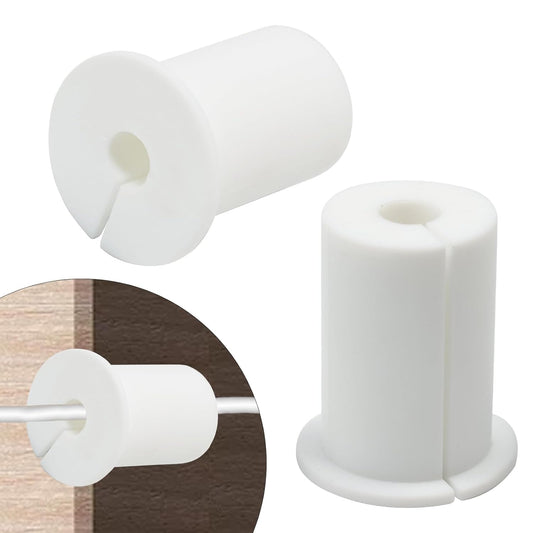 2pc Starlink Cable Grommet 1" Silicone Waterproof Wall Hole Pass Through Split Cable Bushings for TV Wire Ethernet Cord, Starlink Cable Routing Kit Accessories, 38mm/1.5" Ht, White