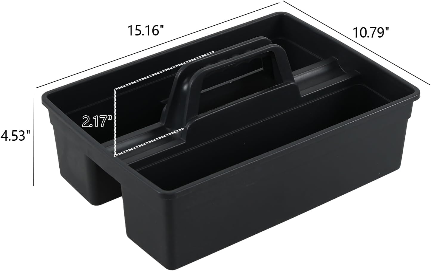 Plastic Cleaning Caddy Tote, Cleaning Tool Storage Carry Caddy, Black, 6 Packs