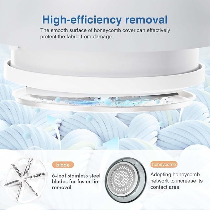 Fabric Shaver Defuzzer, Portable Lint Remover for Clothes, 2 Modes Rechargeable Sweater Shaver Effectively Remove Fuzz and Lint Ball for Furniture Couch Carpet Curtain Clothes
