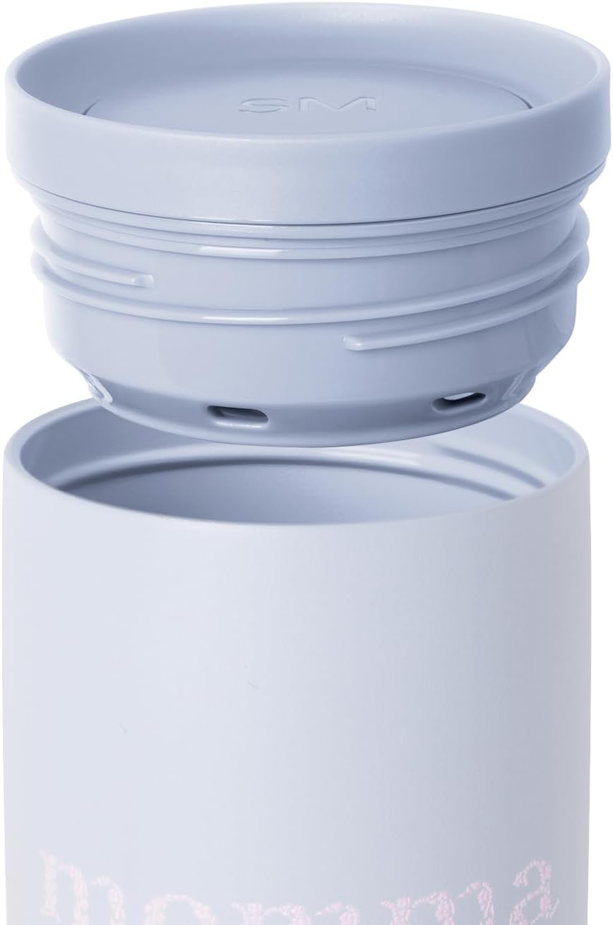 Simple Modern Mother's Day Travel Coffee Mug Tumbler with 360° Lid | Gifts for Her | Ceramic-Lined Insulated Stainless Steel Cold Brew Iced Coffee Cup | Voyager Signature | 16oz | Momma