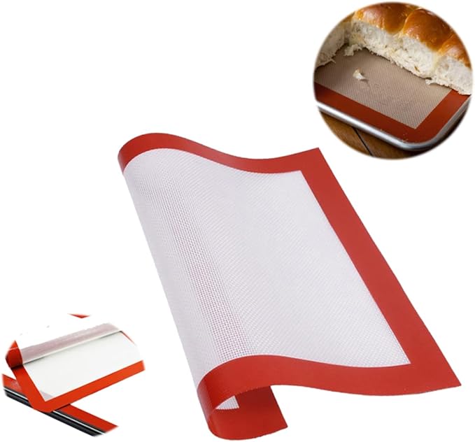 Uonlytech Professional Grade Non-stick Silicone Baking Mat for Cookie and Pastry Work Flexible Heat-resistant Kitchen Pad with Strong Adsorption Reusable Baking Board for Oven and Microwave
