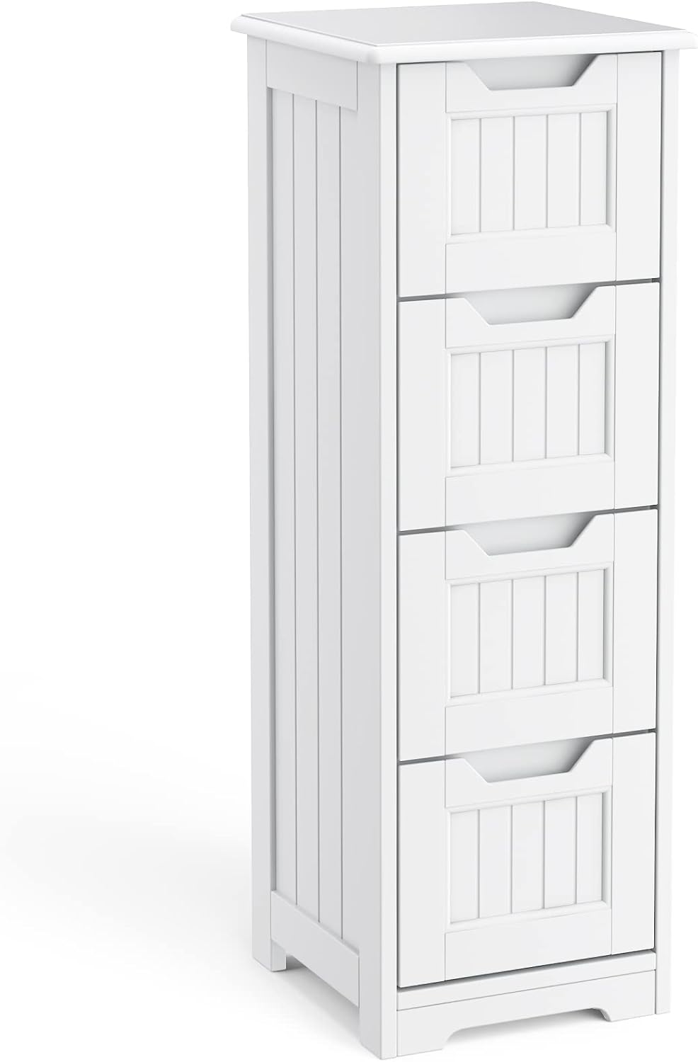 Gizoon 33'' Bathroom Storage Cabinet Freestanding with Drawers Floor Organizer Cabinet for Hallway Living Room and Bathroom, White