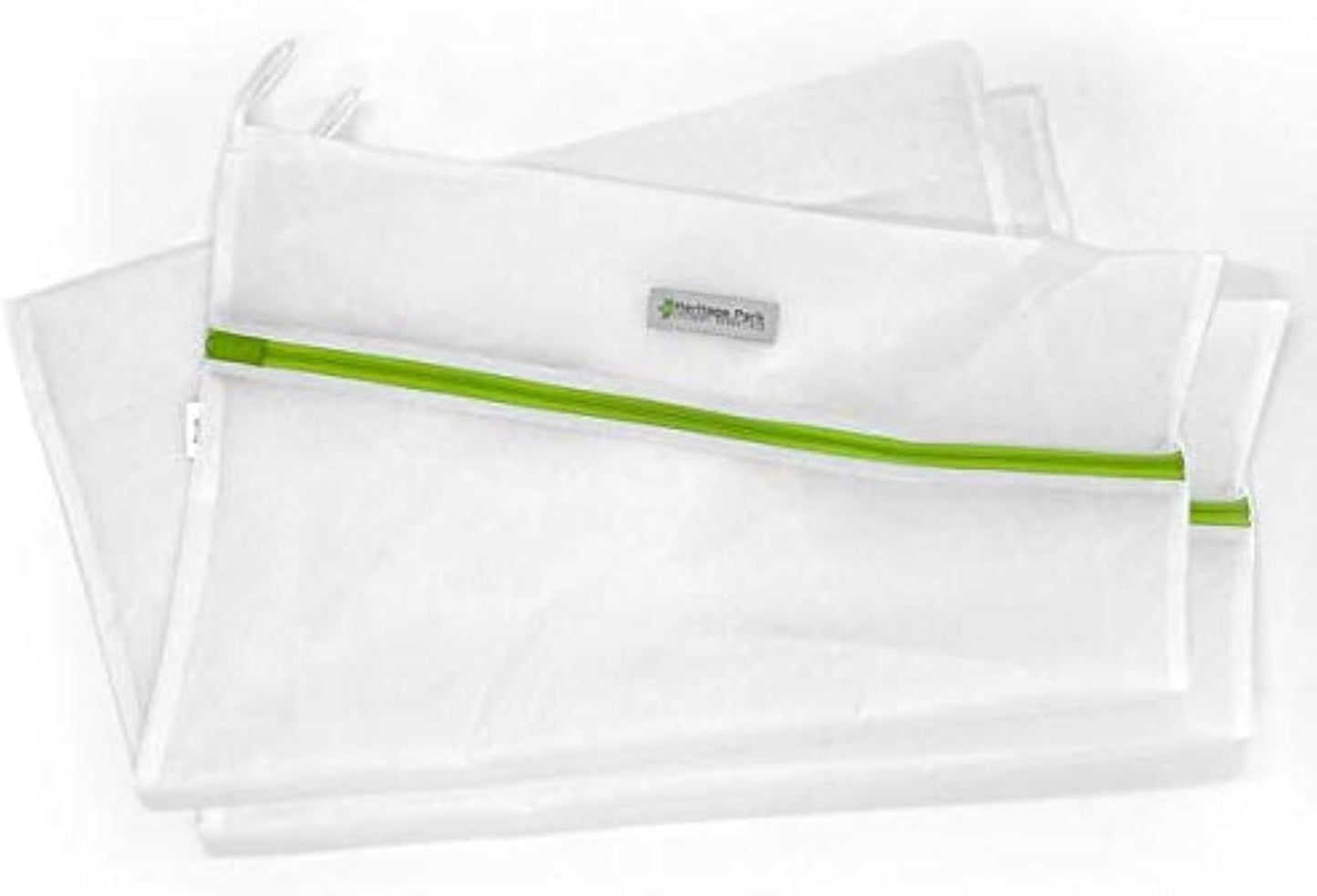 Heritage Park Fine Mesh Laundry Bags - Micro Mesh for Safely Washing Delicates - Gusseted Bottom for Extra Space, Hidden Zipper, and Convenient Hanging Loop - Pack of 2 Large (20" x 24")