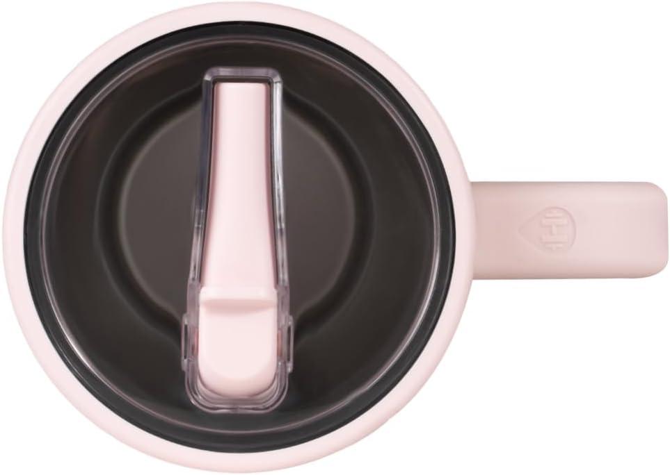 HydroJug Traveler - 40 oz Water Bottle with Handle & Flip Straw - Fits in Cup Holder, Leak Resistant Tumbler-Reusable Insulated Stainless Steel & Rubber Base - Gifts for Women & Men, Sweet Cherry