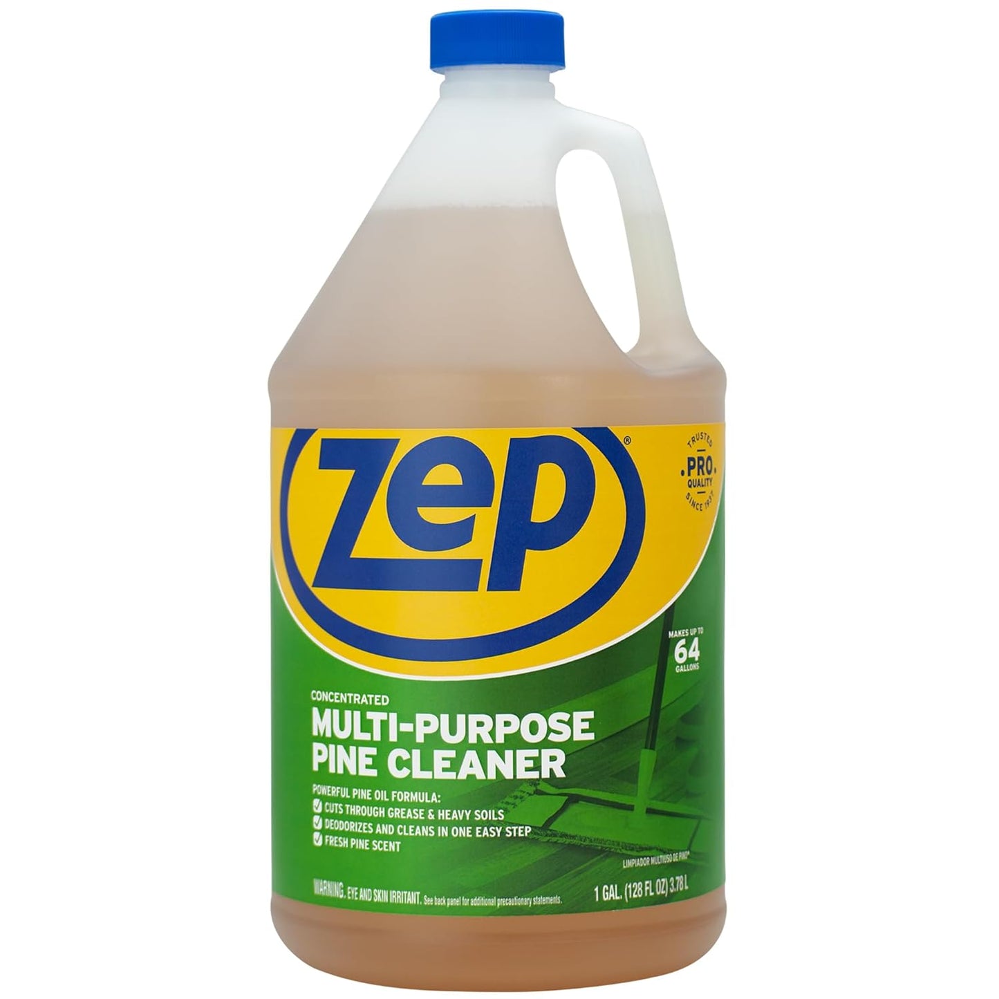Zep Concentrated Multi-Purpose Pine Cleaner - 128 oz (Pack of 2) ZUMPP128 - Multi-Purpose Cleaner for Professional, Commercial and Household Use, From the Bathroom to Kitchens and Dining Rooms