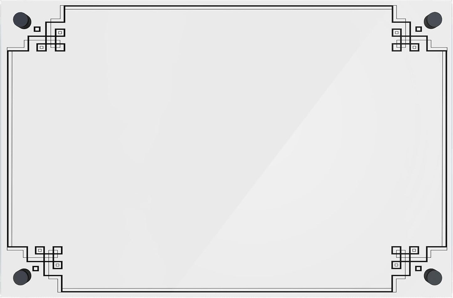 Acrylic Dry Erase Board for Wall with Stylish Border - Shipped Next Day, Made in USA, Non-Magnetic Whiteboard, Wall Mounted Board, Easy to Clean (White - 24x36)