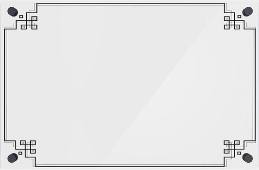 Acrylic Dry Erase Board for Wall with Stylish Border - Shipped Next Day, Made in USA, Non-Magnetic Whiteboard, Wall Mounted Board, Easy to Clean (White - 20x30)