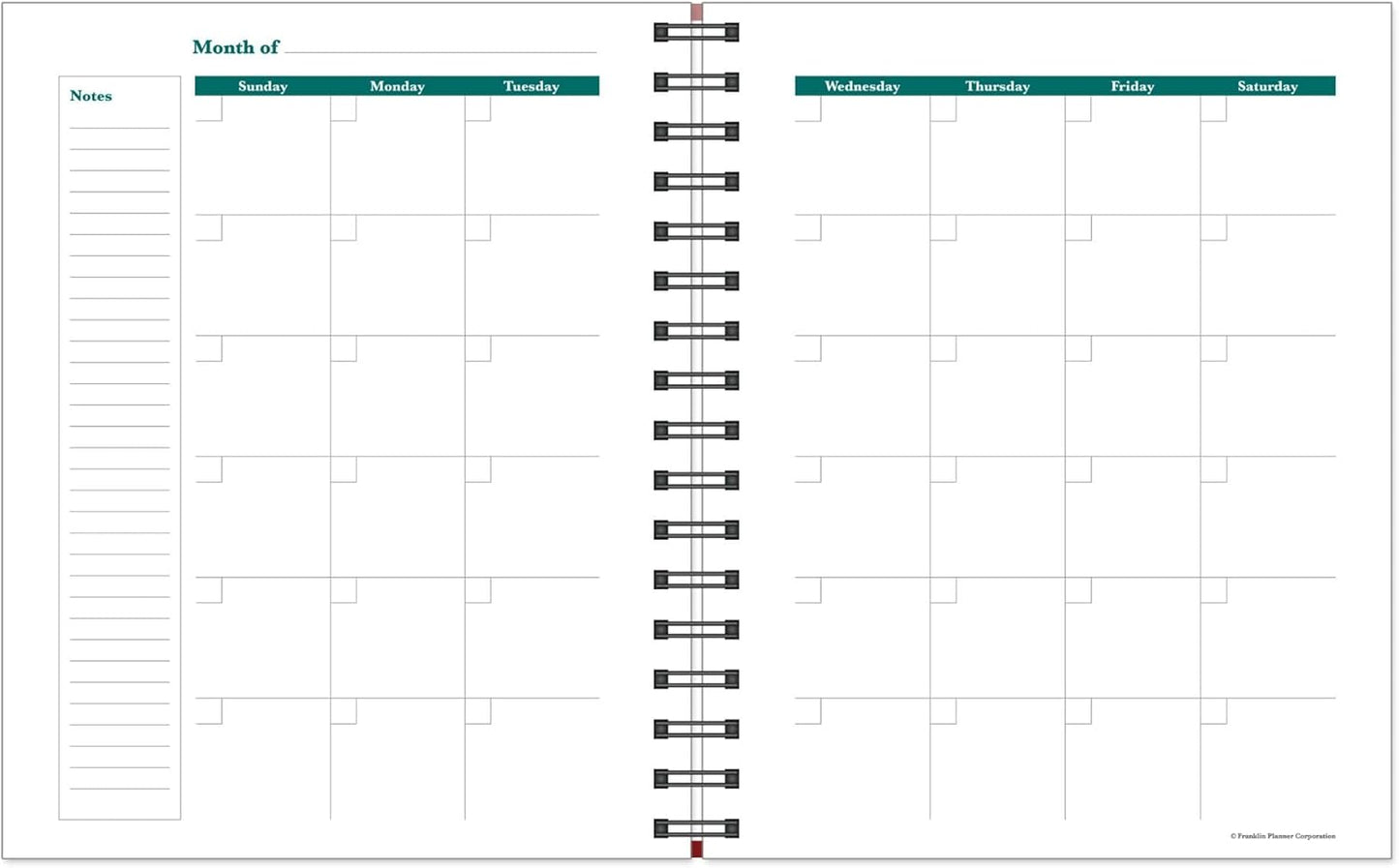 FranklinCovey - Undated Planner | Weekly - Wire-Bound Planner (7” x 8.5” X 1”)