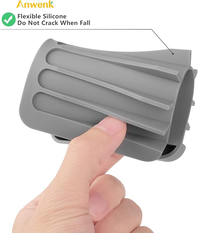 Anwenk 3-Pack Soap Holder for Shower Waterfall Drainer - Flexible Silicone for Shower/Bathroom/Kitchen/Counter Top, Keeps Soap Bars Dry & Clean - Easy to Clean - Grey