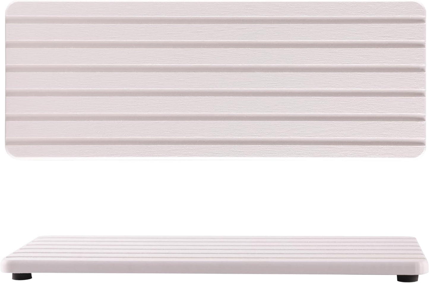 2 PCS Water Absorbent Diatomite Coasters (10.2" x 4"), Grooved Design, Water Absorbing Stone Used for Hand Soaps & Plants & toiletries in The Modern Home