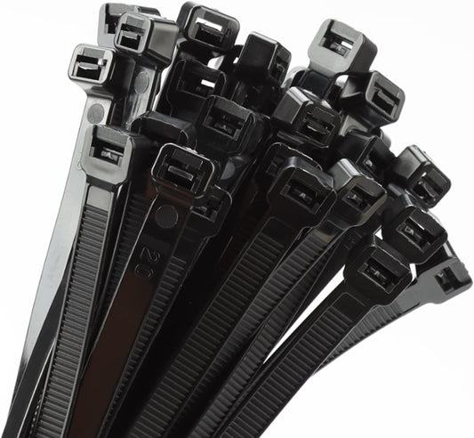 18 inch Black Zip Ties Heavy Duty 100 PACK, 200 LBS Ultra Exclusive Strong Plastic Wire Ties, Large Cable Ties Extra Long Tie Wraps, Indoor and Outdoor UV Resistant
