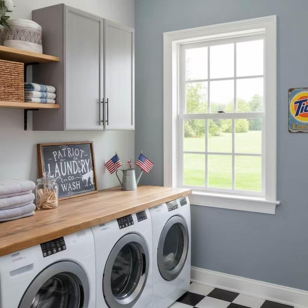 60" W Laundry Room Wall Cabinet with Adjustable Shelf,Wall Mounted Kitchen Cabinets with Two Shaker Doors,Upper Storage for Laundry Room, Bathroom, Kitchen