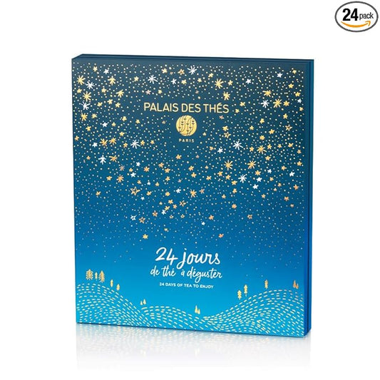 Palais des Thés - Tea Advent Calendar - Holiday Collection | 24 Premium French Delightful Tea Bags | Black, Green, Single Estate, Herbal & Rooibos Teas