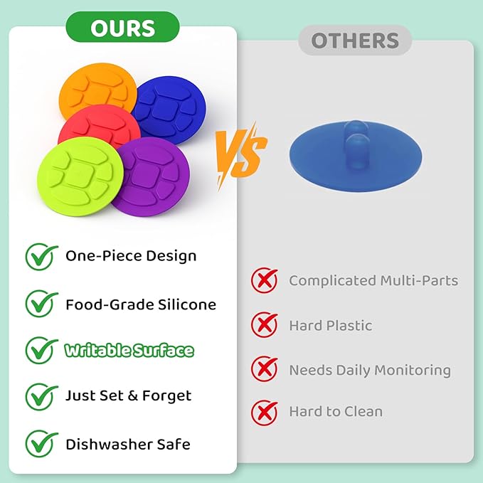 Effortless Fermenting: 5-Pack Silicone Fermentation Lids for Wide Mouth Mason Jars,Self-Burping, One-Way Airlock Valve & BPA-Free,Perfect for Sauerkraut, Kimchi & Probiotic Pickles