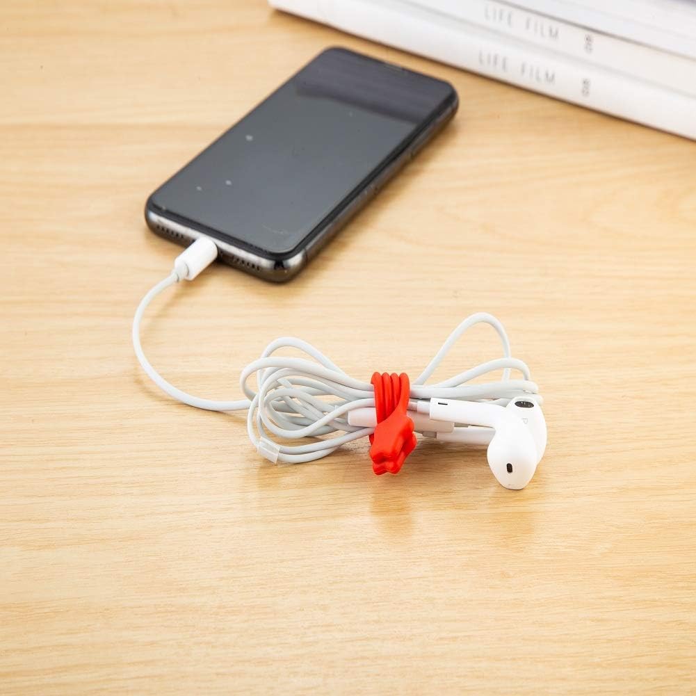 Reusable Silicone Twist Ties, 7.48'' Magnetic Cable Ties with Strong Magnet for Organizing Cables, Hanging Stuff, USB Cords, Fridge Magnets, Book Markers, or Just for Fun (7Colors, 7 Pack)