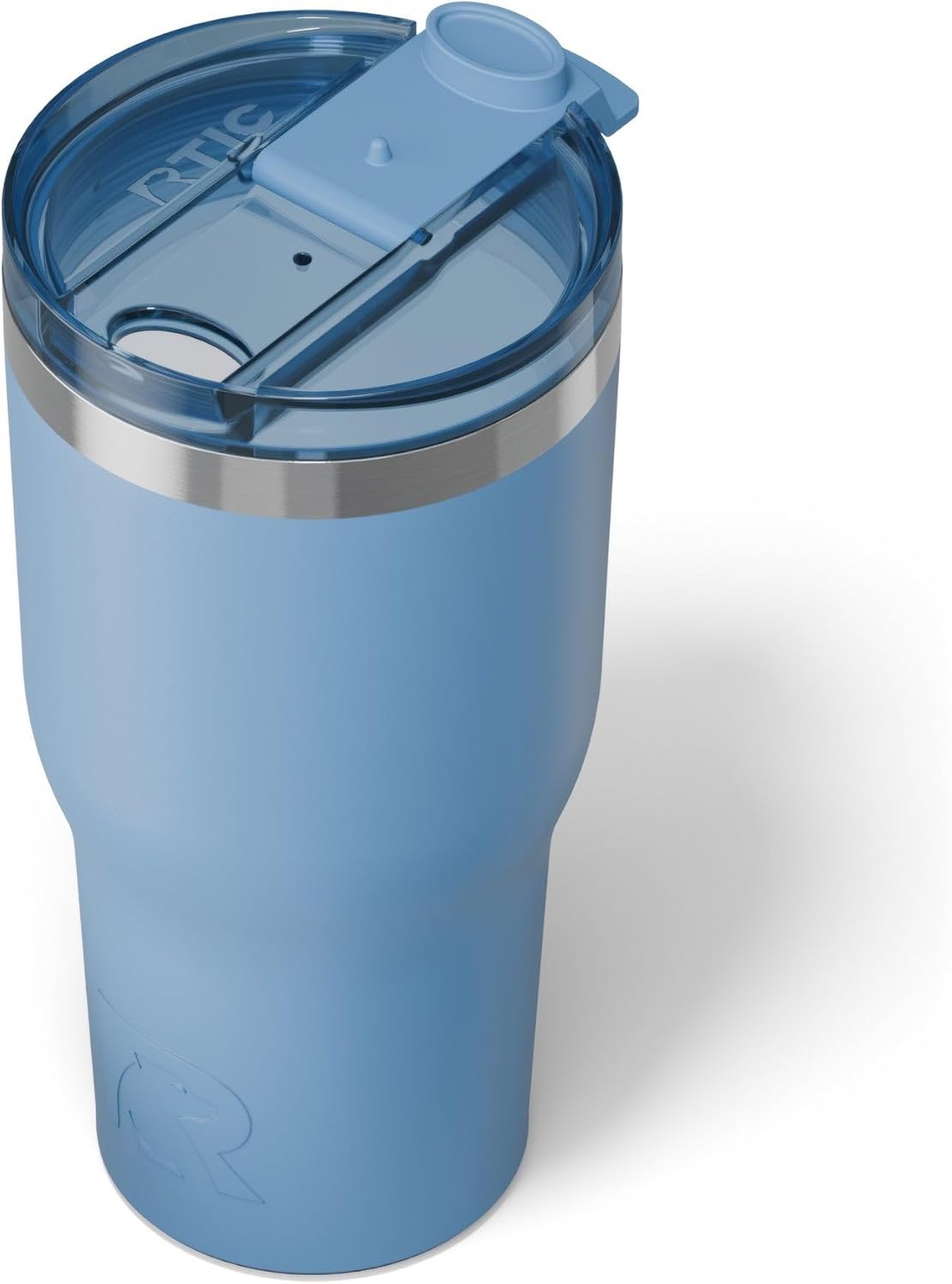 RTIC 30oz Essential Tumbler with Lid, Insulated, Stainless Steel, Metal, Double Wall Vacuum-Insulation, Ceramic Lined, Travel Cup for Iced Coffee, Tea, Hot and Cold Drink, Denim