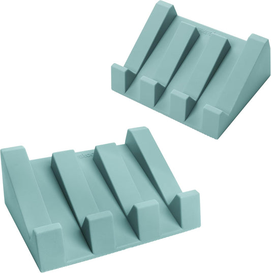 Silicone Soap Dish (USA Patented) Self Draining Bar Soap Holder for Shower Bathroom Sink, Drying Soap Dish Tray Sponge Holder Easy Cleaning Soap Saver Mat Travel Accessories (Teal, 2)