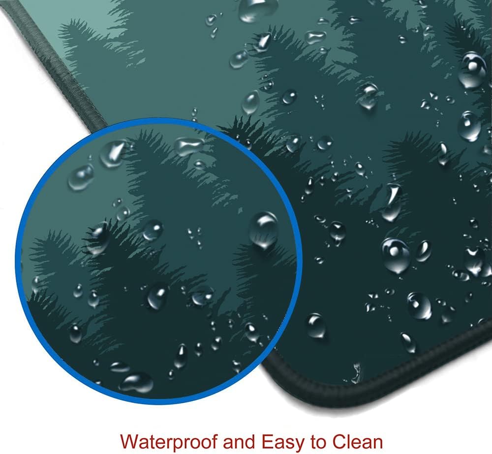 Mouse Pad Gaming, Large Mouse Pads for Desk, Keyboard Mouse Mat Desk Pad, Non-Slip Rubber Base with Stitched Edges Mousepad, 31.5x11.8 inch Abstract Landscape Mountain