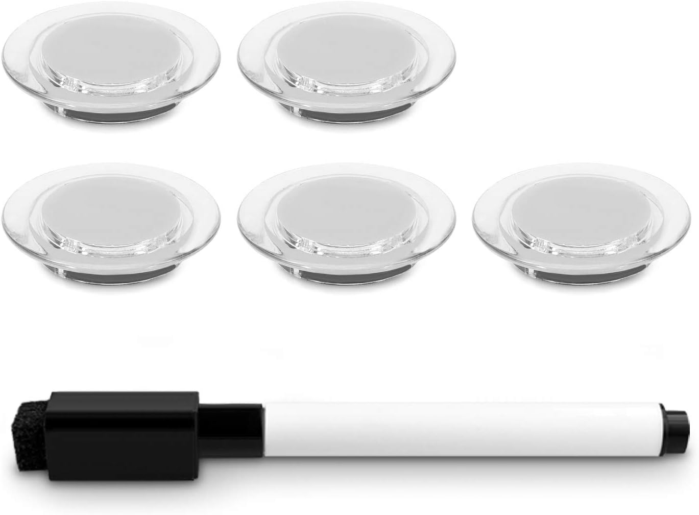 Navaris Magnetic Dry Erase Board - 16 x 24 inches Decorative White Board for Wall with Design, Includes 5 Magnets and Marker - Industrial