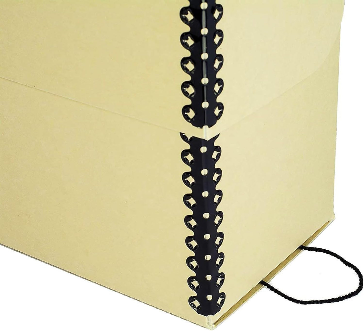 Lineco Archival Document Storage Box with Metal Edge, Acid-Free Tan Boxboard, Organize and Store Files, Prints, Photos, Letter-Sized Case 12.5" x 10.5" x 5" Wide, Pack of 2