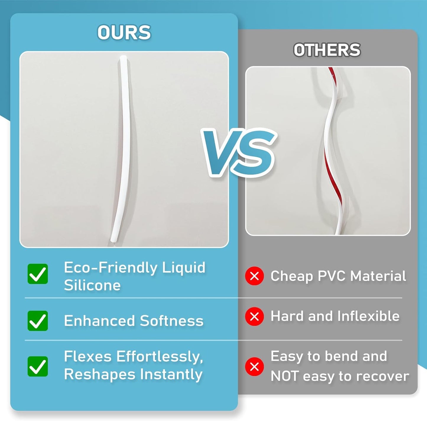 118" Wall Cord Hider, Self Adhesive Silicone Cord Covers for Wires On Wall, Cord Hider for Wall Mount TV, Flexible Cable Cover Raceway Kit for 1 Wire, White (0.59" W x 0.39" H)