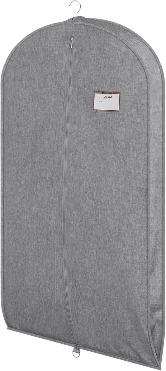Univivi Garment Bags for Hanging Clothes, 43 Inch Suit Cover Bags for Closet Storage, Hanging Clothes Bag with Zipper and Eye-Hole for Suits, Coats, Jackets, Shirts, 1 Pack - Gray