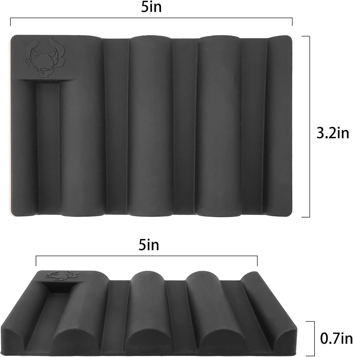 Soap Dish for Shower, Bathroom & Kitchen – Non-Slip, Self-Draining Design to Keep Soap Dry, Extend Soap Life – Easy to Clean, Compact & Durable (Black, 2 pcs)