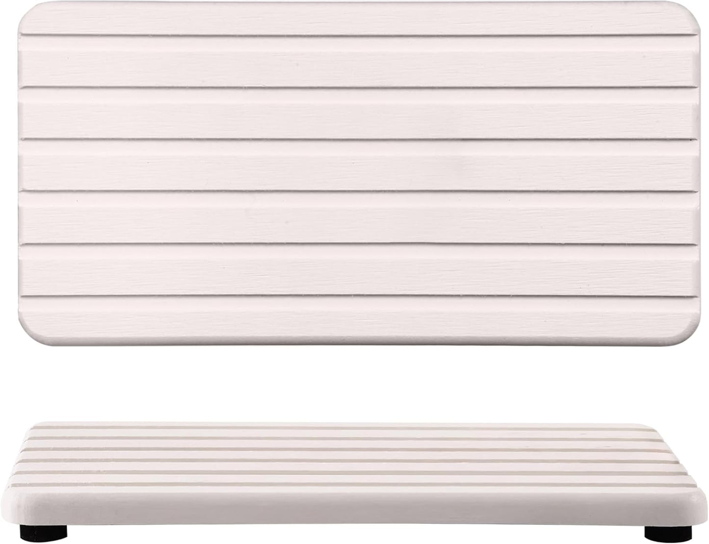 2 PCS Water Absorbent Diatomite Coasters (7.1" x 3.5"), Grooved Design, Water Absorbing Stone Used for Hand Soaps & Plants & toiletries in The Modern Home