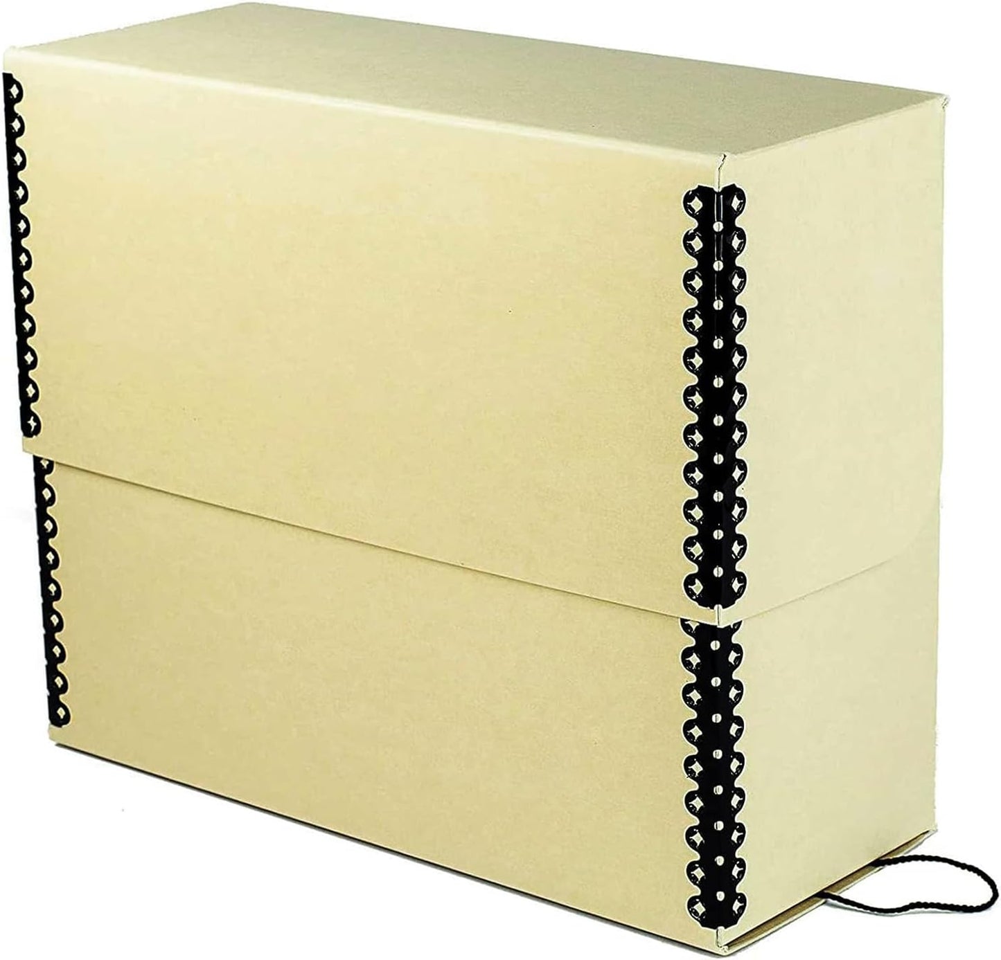 Lineco Archival Document Storage Box with Metal Edge, Acid-Free Tan Boxboard, Organize and Store Files, Prints, Photos, Legal-Sized Case 15.5" x 10.5" x 5" Wide