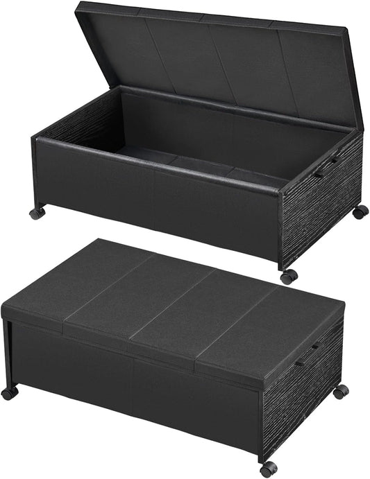 Under Bed Drawers on Wheels, XXXXL Size, UnderBed Storage with Wheels, Wooden Under Bed Storage, Underbelly Storage, Heavy Duty, Patented Design