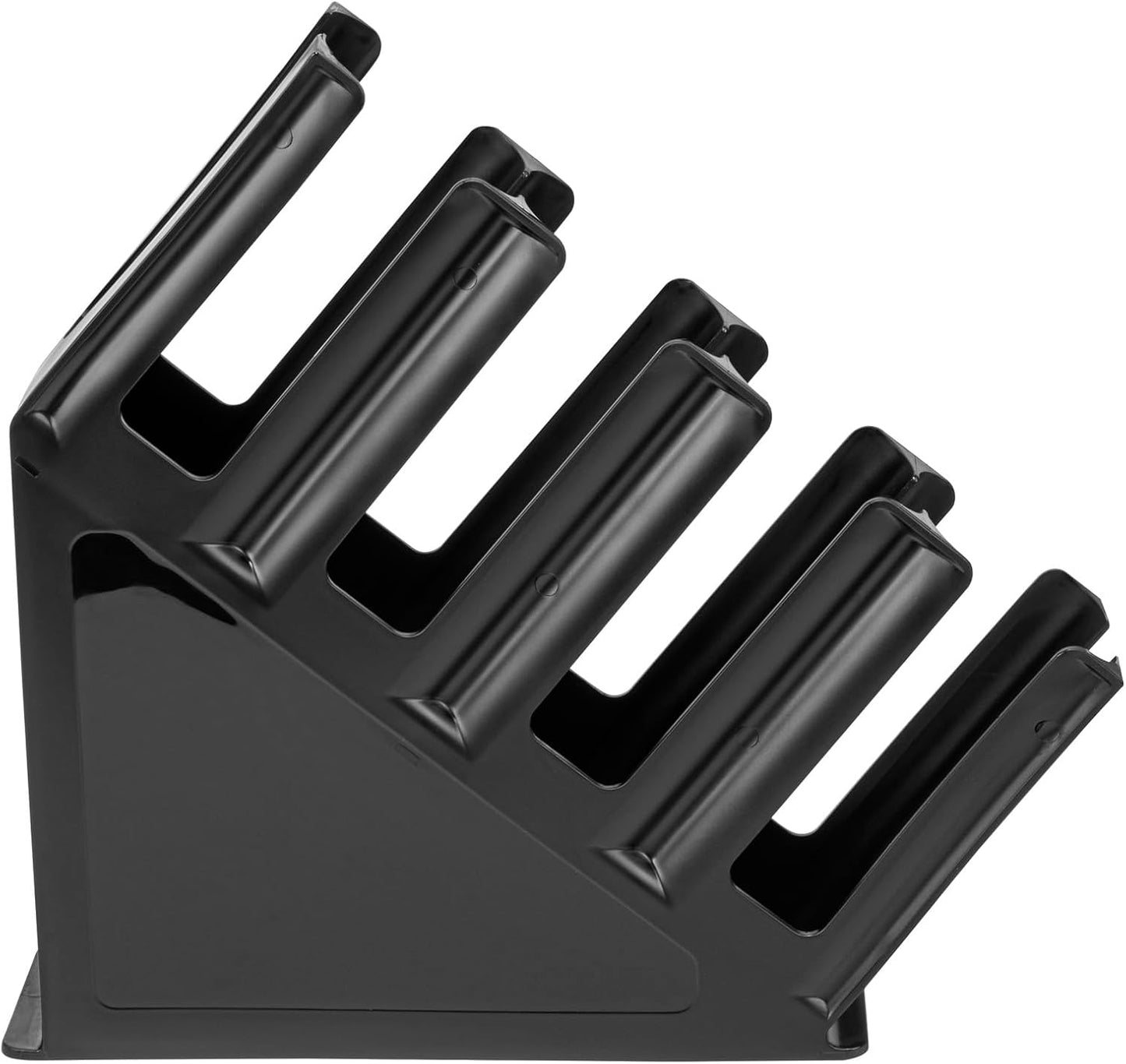 Restaurantware Restpresso Coffee Bar Organizer, 1 Count Durable 4 Compartments, Compact Size, Black Plastic Tabletop Coffee Supplies Organizer For Homes, Office Spaces, Breakrooms, and Lounges