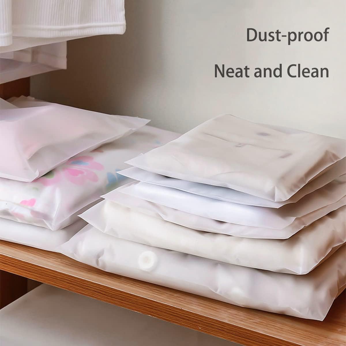 Belit 15 Pcs Clear Storage Bags, Large Size Packaging Bags, Plastic Bags for Sweaters, Shirt, Sheet, Blanket, 3 sizes 12x16 inch, 16x20 inch, 20x28 inch