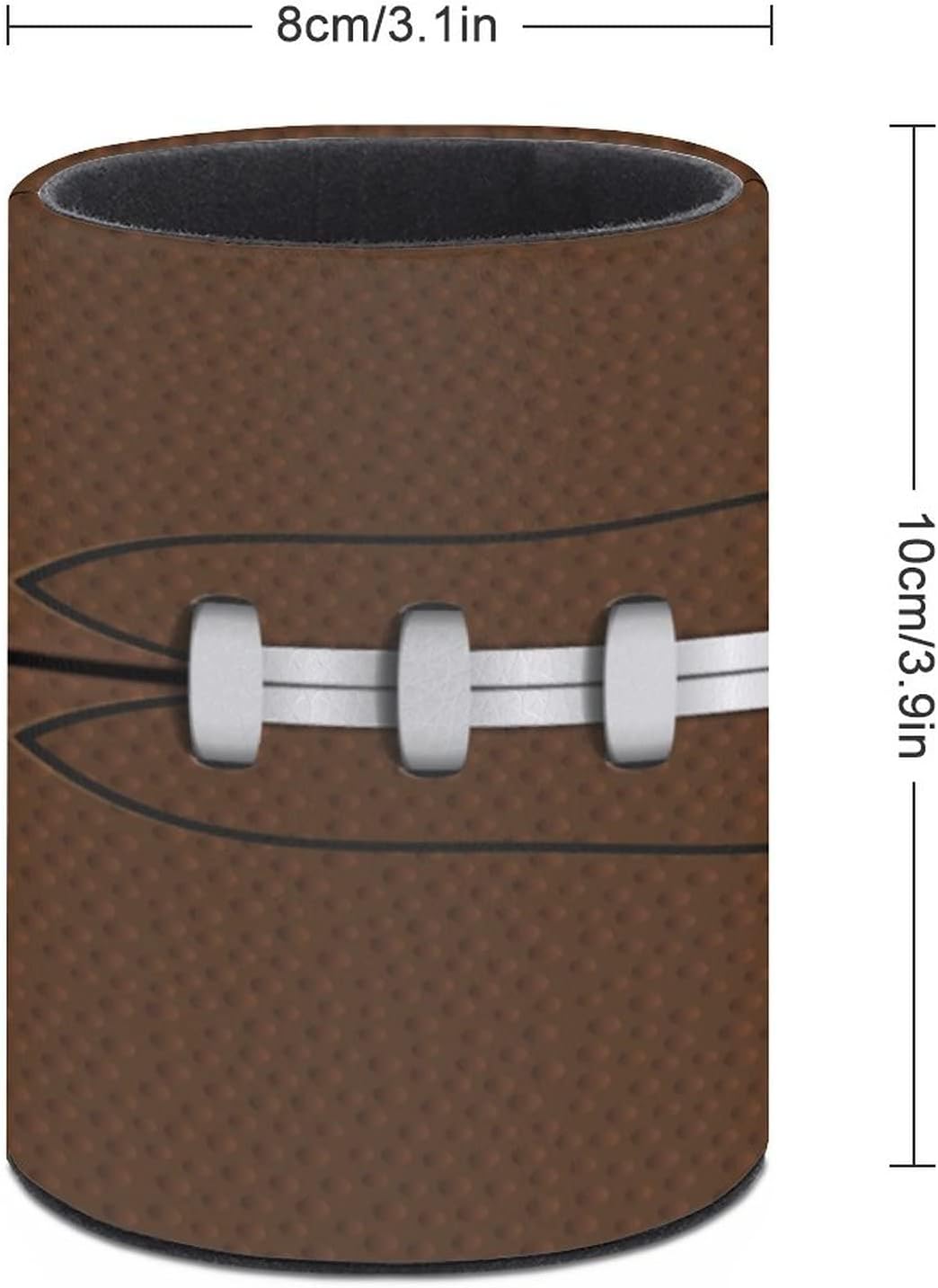 American Football Pen Holder Pencil Organizer Cute Pencil Cup Desk Decor Makeup Brush Holder PU Multifunctional Office Suppliesfor Home Classroom School