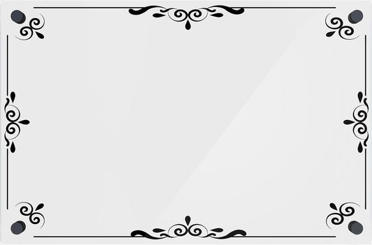 Acrylic Dry Erase Board for Wall with Stylish Border - Shipped Next Day, Made in USA, Non-Magnetic Whiteboard, Wall Mounted Board, Easy to Clean (White - 18x24)