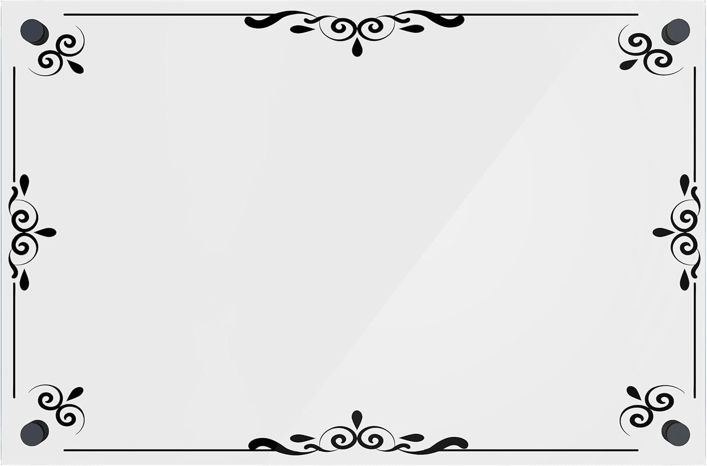 Acrylic Dry Erase Board for Wall with Stylish Border - Shipped Next Day, Made in USA, Non-Magnetic Whiteboard, Wall Mounted Board, Easy to Clean (White - 16x20)