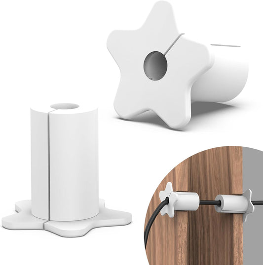 Wall Bushing for Starlink dishy ethernet Cable,5/8” Small Wall Hole Cable Feed Through Bushing for Star Link mounting kit Furniture Wire Holes(White,2PCS)