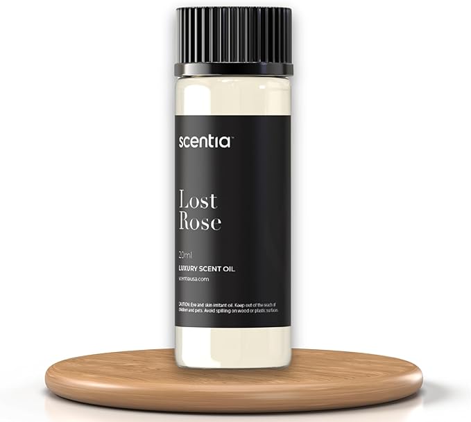 Scentia Hotel Diffuser Oil Inspired by Fairmont Hotel Scent - 20 mL 0.67 fl oz - Fragrance Oil Blend Rose, Oud Wood & Clove Notes for Aromatherapy Diffusers Humidifiers - Lost Rose, Thanksgiving Gift