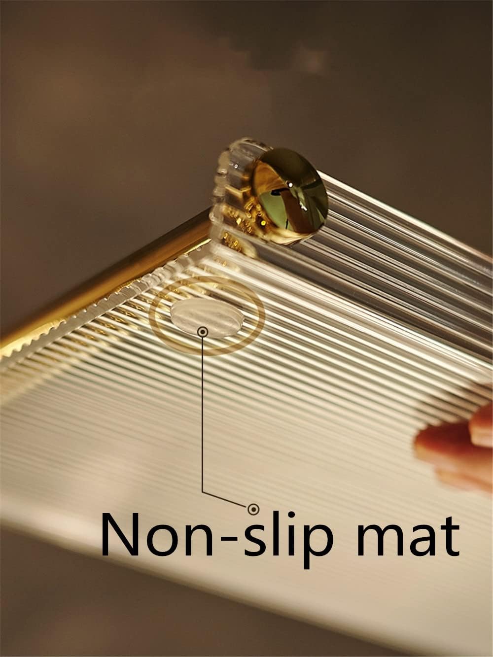 WANLIAN 33-Inch Luxury Bathtub Caddy Tray for Bathroom - Shower Storage Organizer Shelf Accessories (Gold-A)