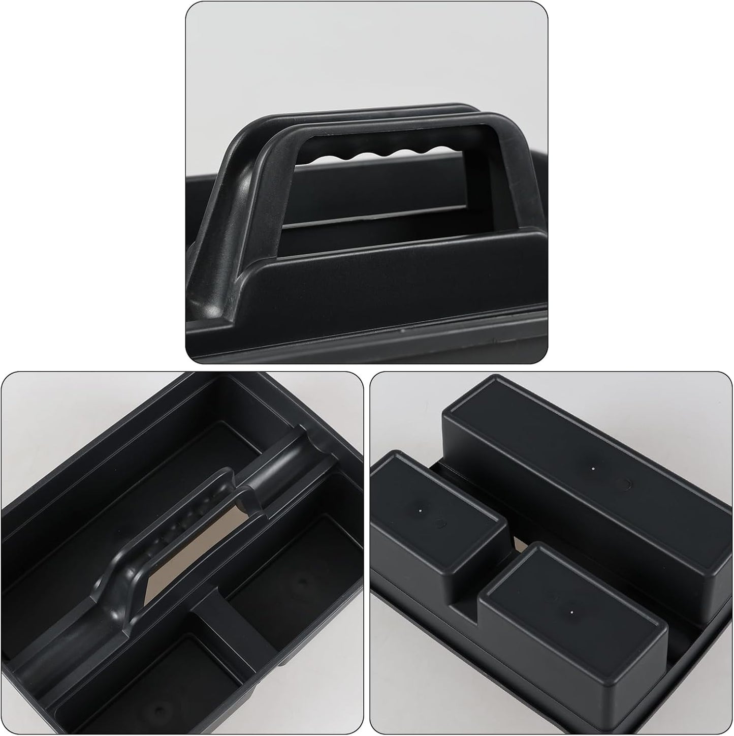 Asking 6 Pack Plastic Cleaning Caddy Organizer with Handle, Plastic Carry Caddy for Cleaning Supplies, Gray