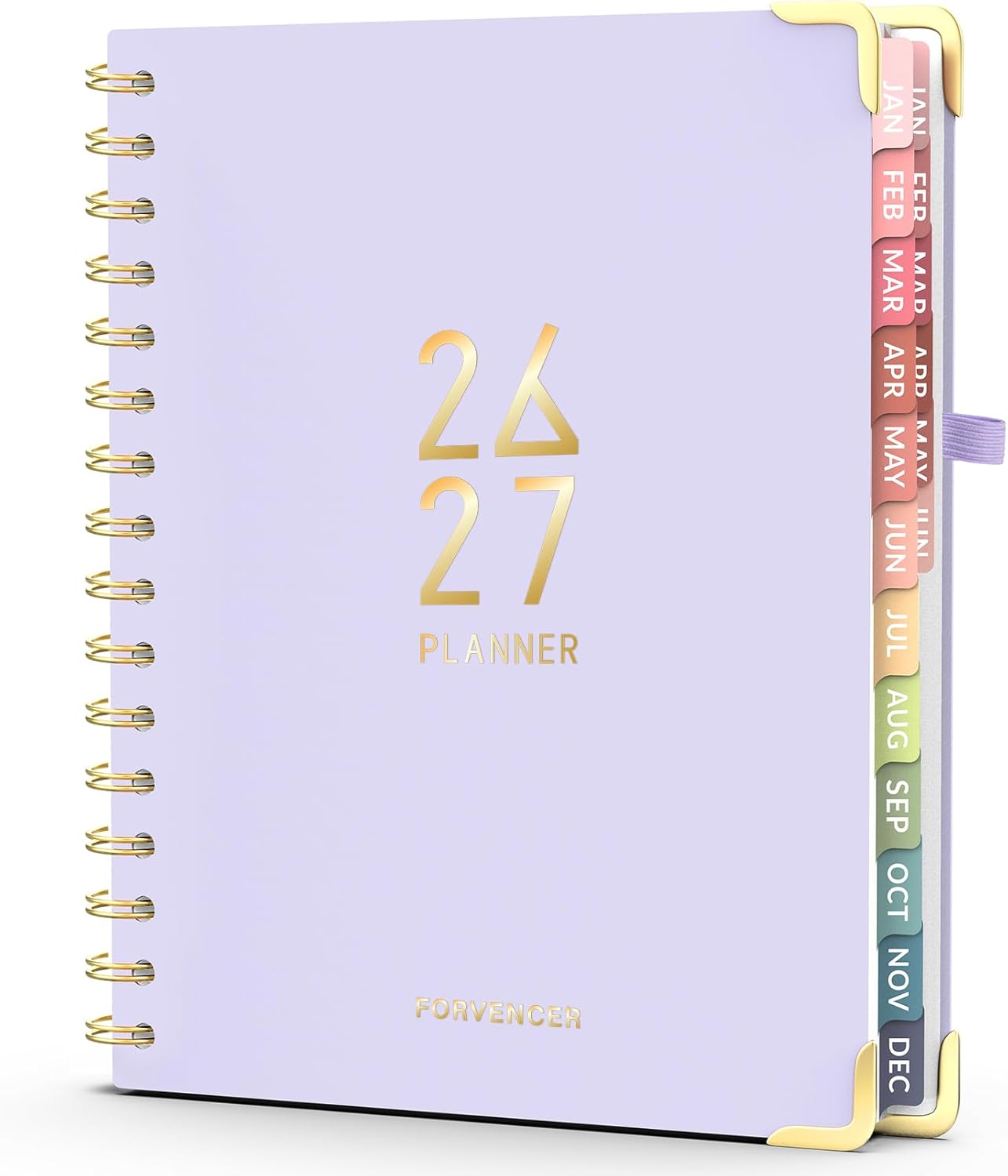 Forvencer Planner 2026-2027, 18 Month Weekly and Monthly Calendar Planner, Jan 2026 -June 2027, 6.3" x 8.4", Daily Agenda Book with Tabs, College Organizer Notebook, School Supplies for Student Teacher Classroom, A5, Purple