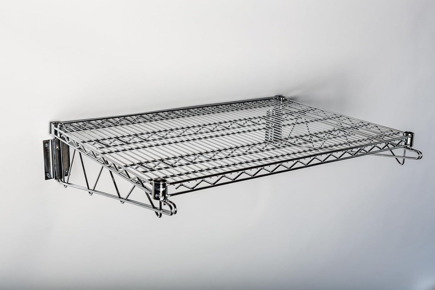 Omega Products Corporation 14" Deep x 30" Wide x 7" High Fixed Chrome Wall Mount Shelving Kit